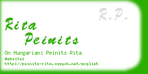 rita peinits business card